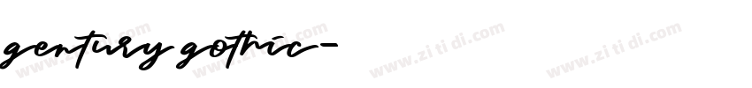 gentury gothic字体转换